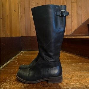 Clarks women’s Goretex black leather tall boots